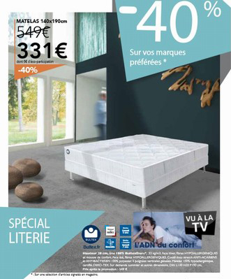 Offre spéciale literie