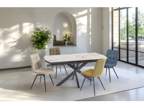 plateau céramique blanc veiné