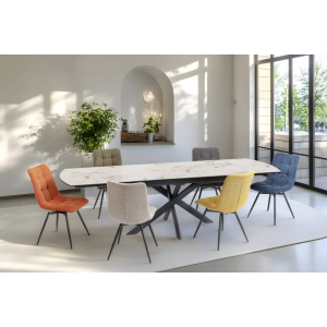 plateau céramique blanc veiné ouverte