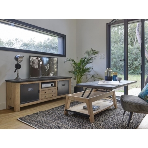 meuble Tv madison avec table basse relevable