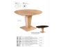 Table ronde pied central